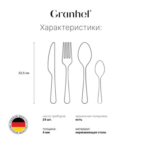 Приборы столовые HAN520